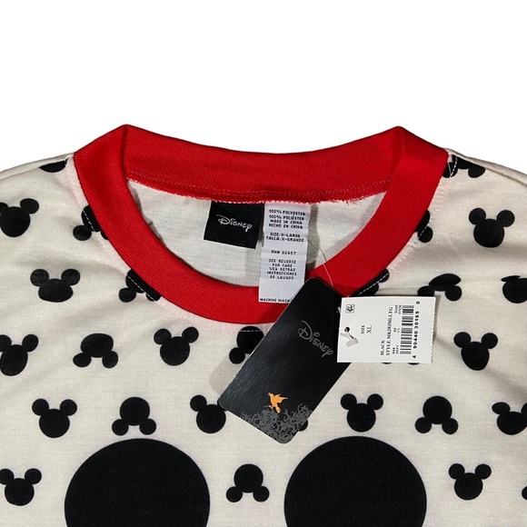 NWT Disney Mickey Print Long Sleeve Top Size XL NEW Cotton Crewneck - Picture 2 of 5